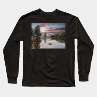 Loch an Eilein Winter Sunset Long Sleeve T-Shirt